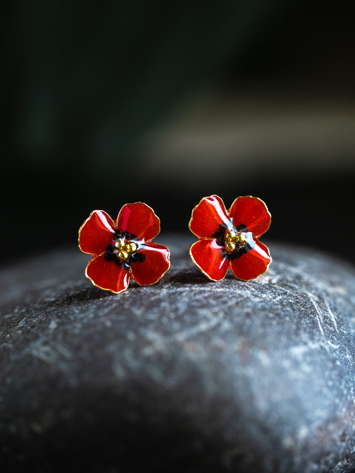 Poppy Studs | Chiisai Leaf