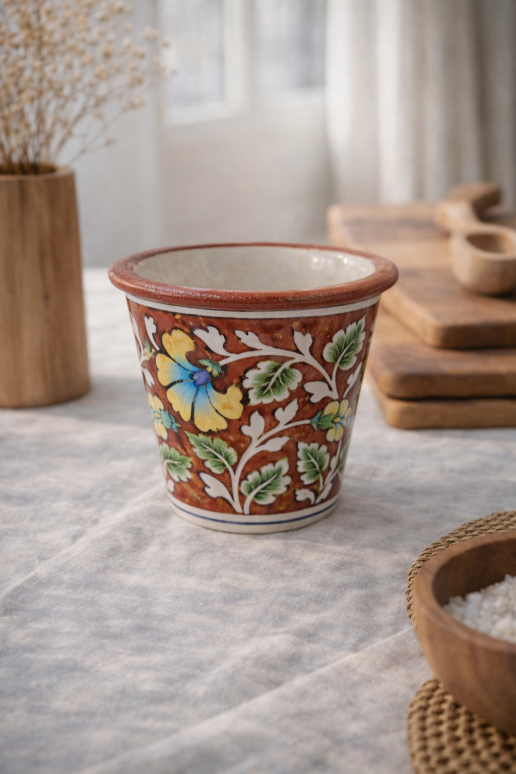 Timeless Ceramic Planter | Handmade Blue Pottery | Perfect Gift for Plant Lovers by EarthenbyMalvika