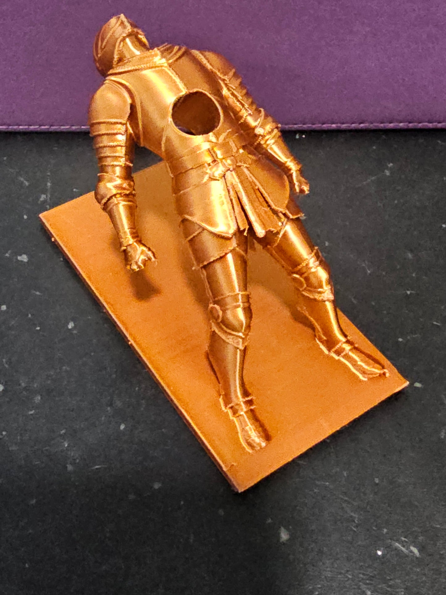 3D Bronze Leaning Knight DJ Creative Designs
