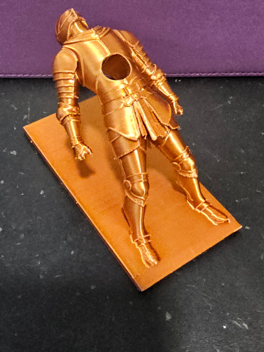 3D Bronze Leaning Knight DJ Creative Designs