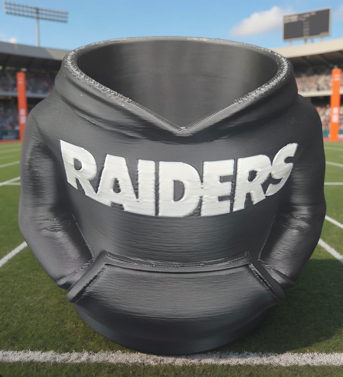 Raiders Hoodie – 3D Printed Beverage Holder- We Customize Crafts
