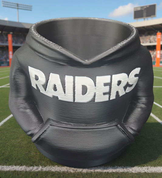 Raiders Hoodie – 3D Printed Beverage Holder- We Customize Crafts