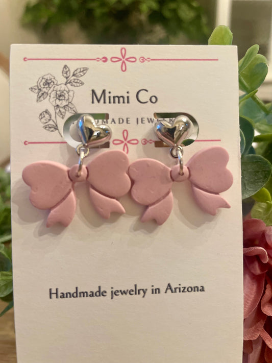Small Bow Earrings - Mimi Co Handmade Jewelry