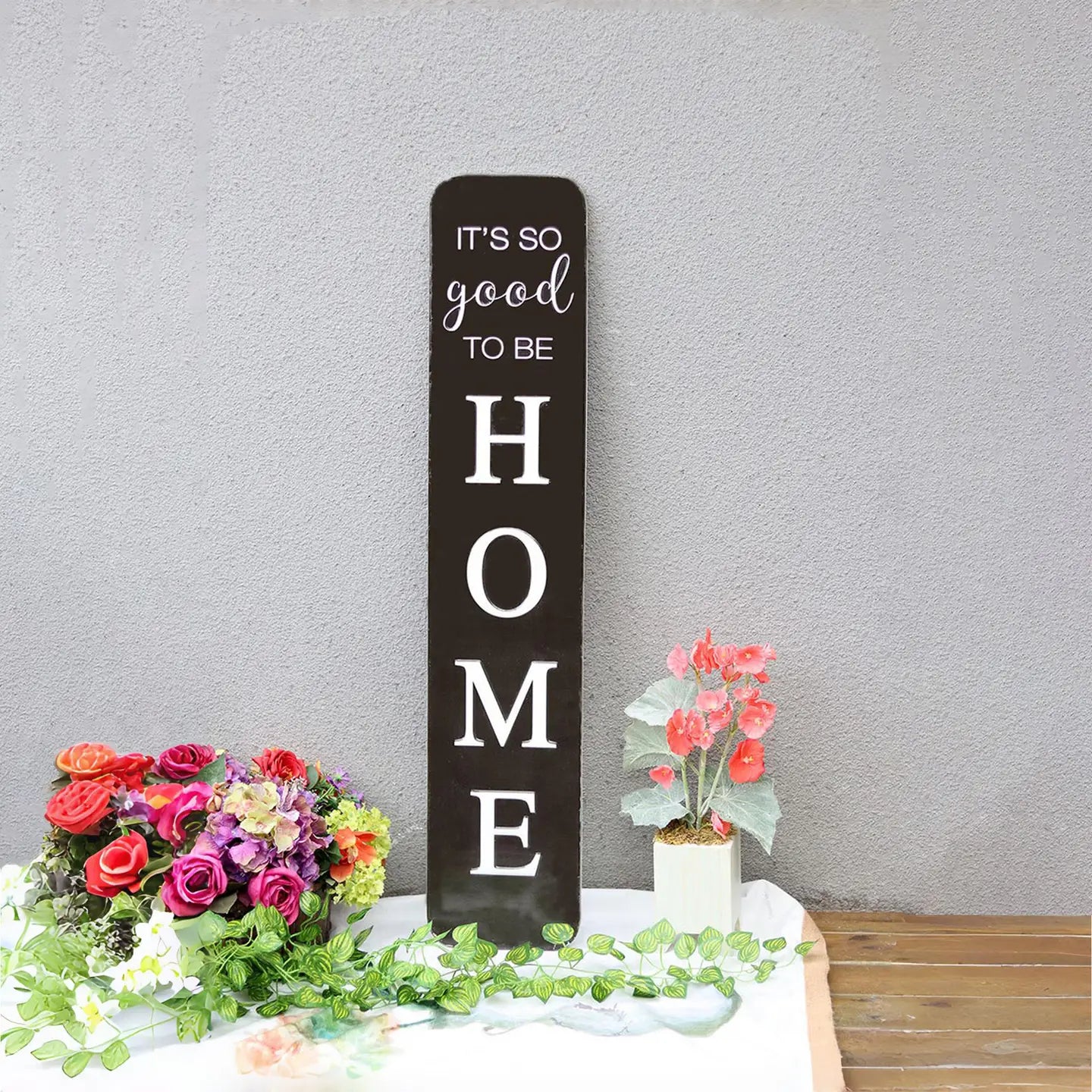 It's So Good To Be Home Embossed Metal Wall Sign - STV