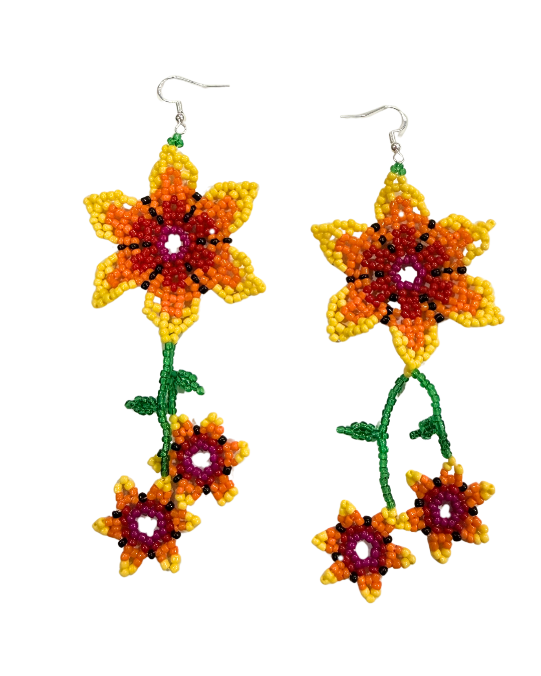 Cascading Chaquira Earrings - Casa Coco