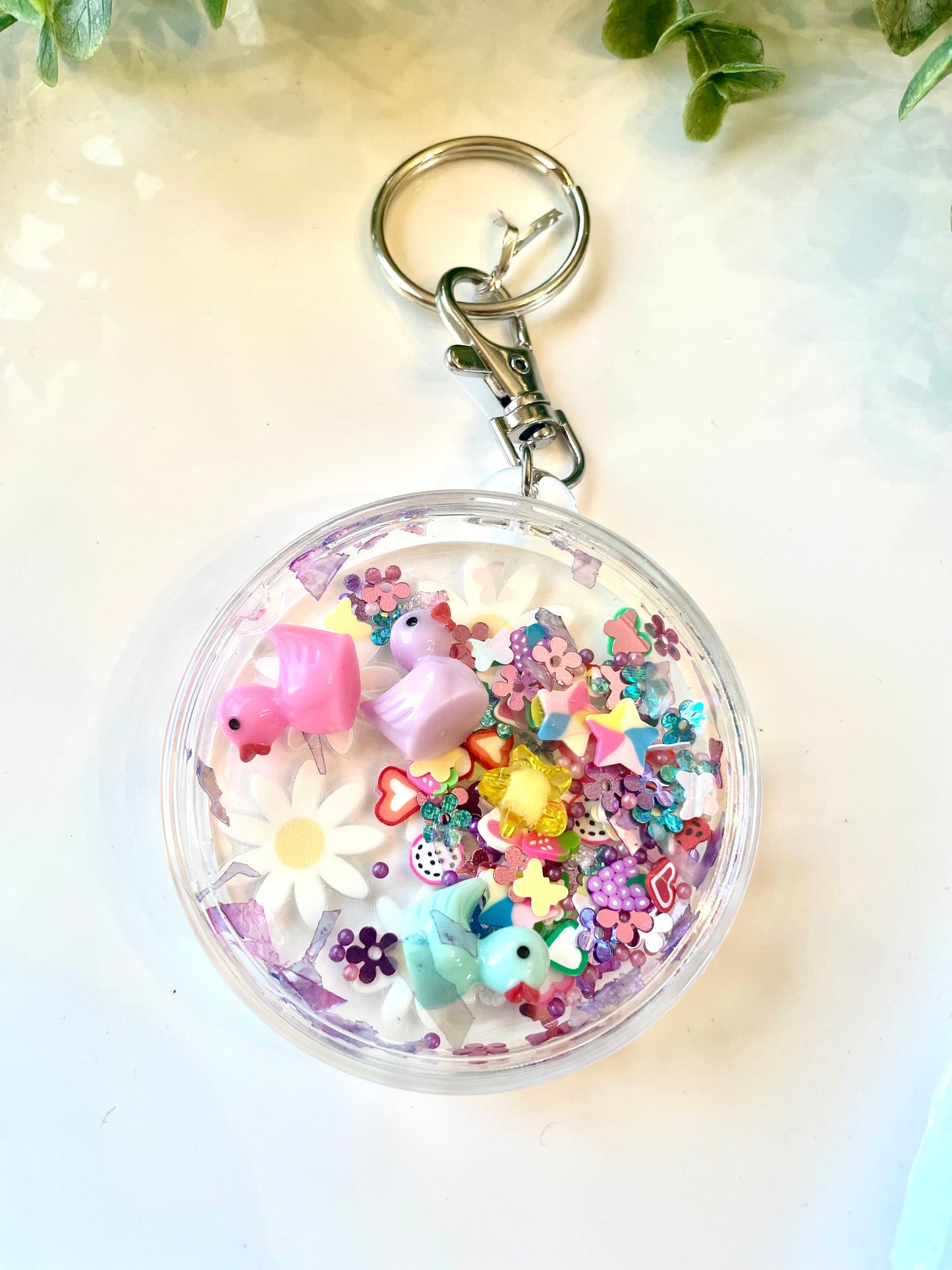 Cute Acrylic Shaker Keychains - Mimi Co Handmade Jewelry