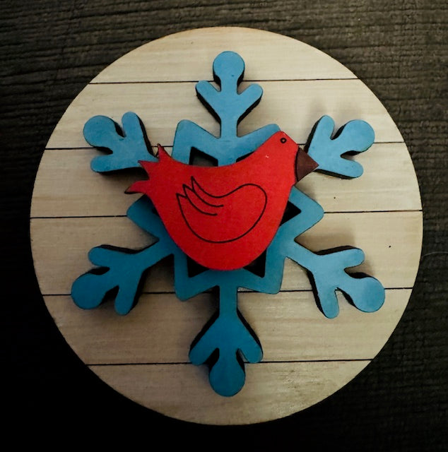 Magnetic Insert - Snowflake & Cardinal - STV