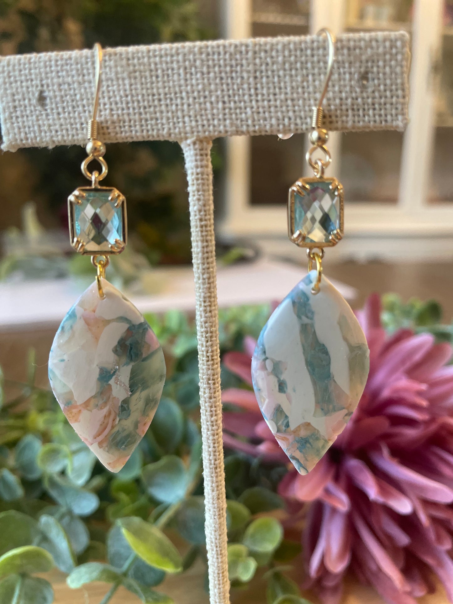 Spring Marbled Polymer Clay Earrings - Mimi Co Handmade Jewelry