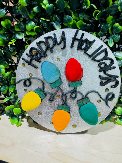 Magnetic Insert - Happy Holidays Bulbs- STV