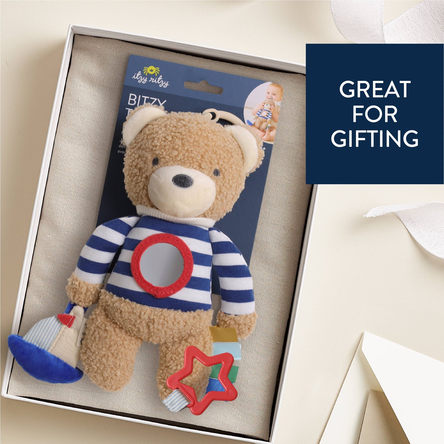 Bitzy Traveler Bear Plush Babies Toy