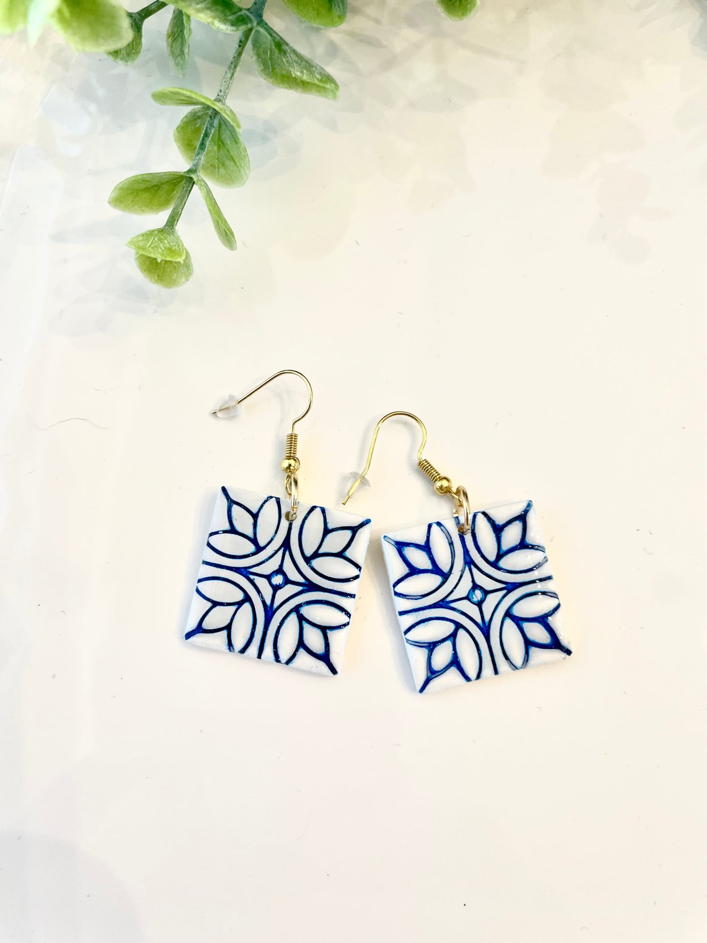 Handmade Polymer Clay Earrings |Mediterranean - Mimi Co Handmade Jewelry