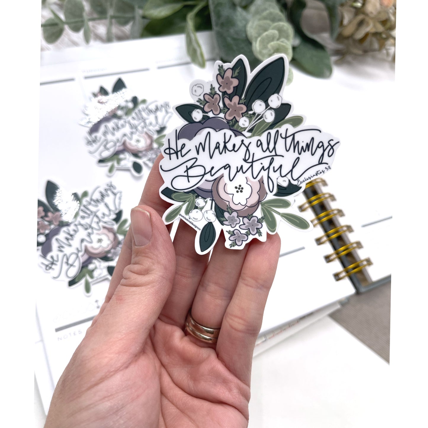 Sticker- White Bird Design Co