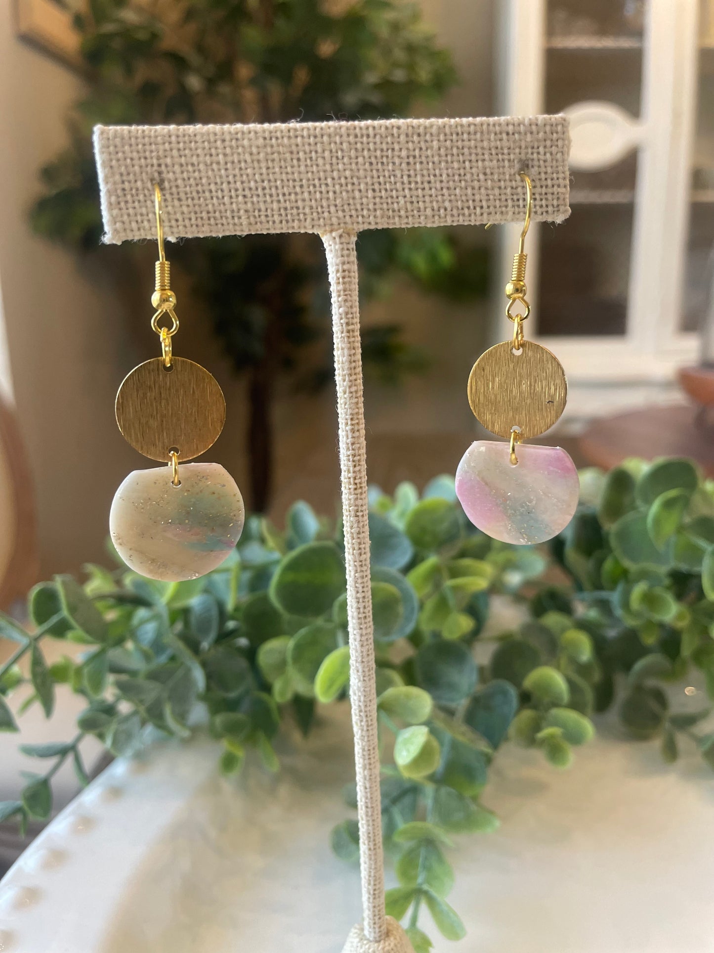 Handmade Polymer Clay Earrings |Sand & Sea - Mimi Co Handmade Jewelry