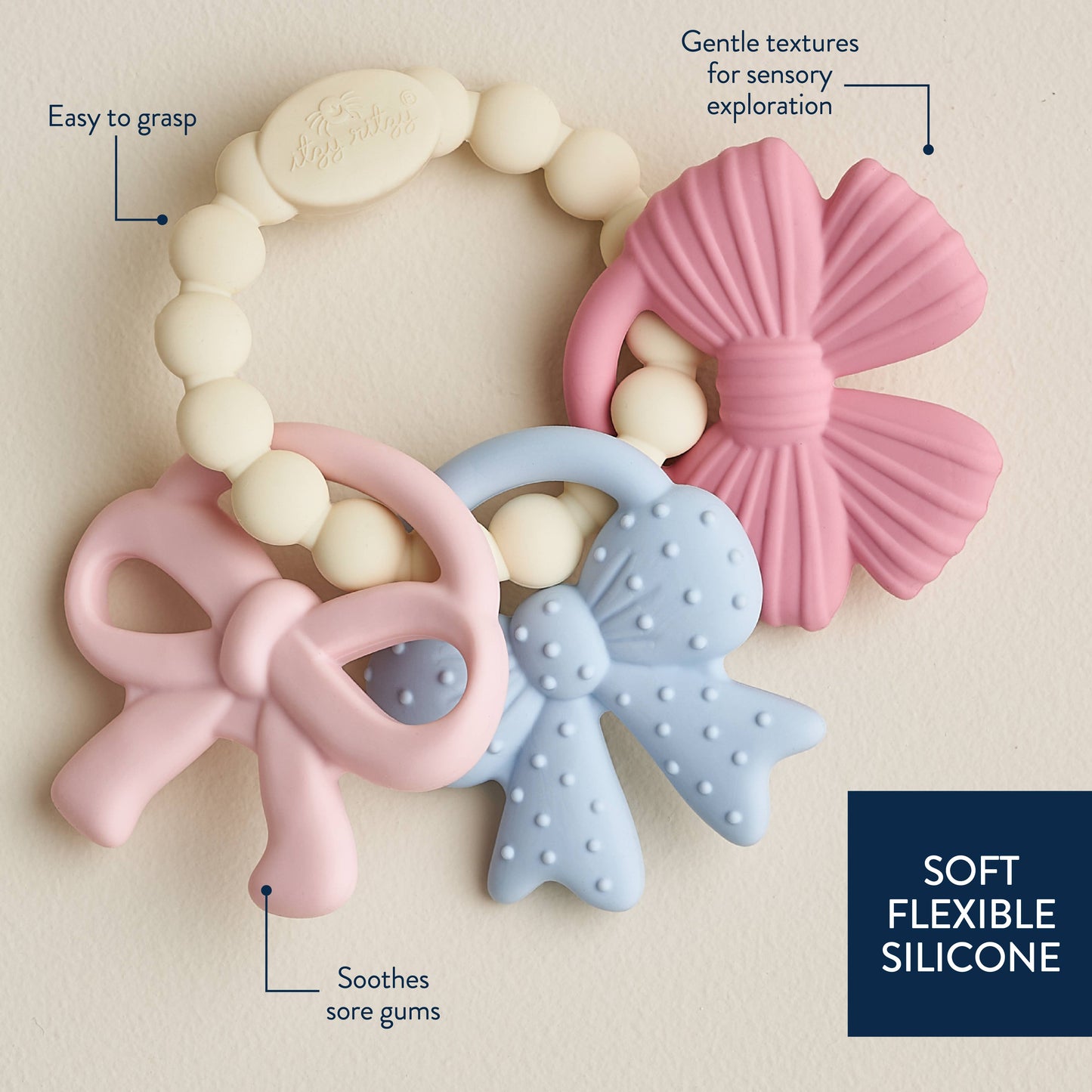 Itzy Trio Teether Bows