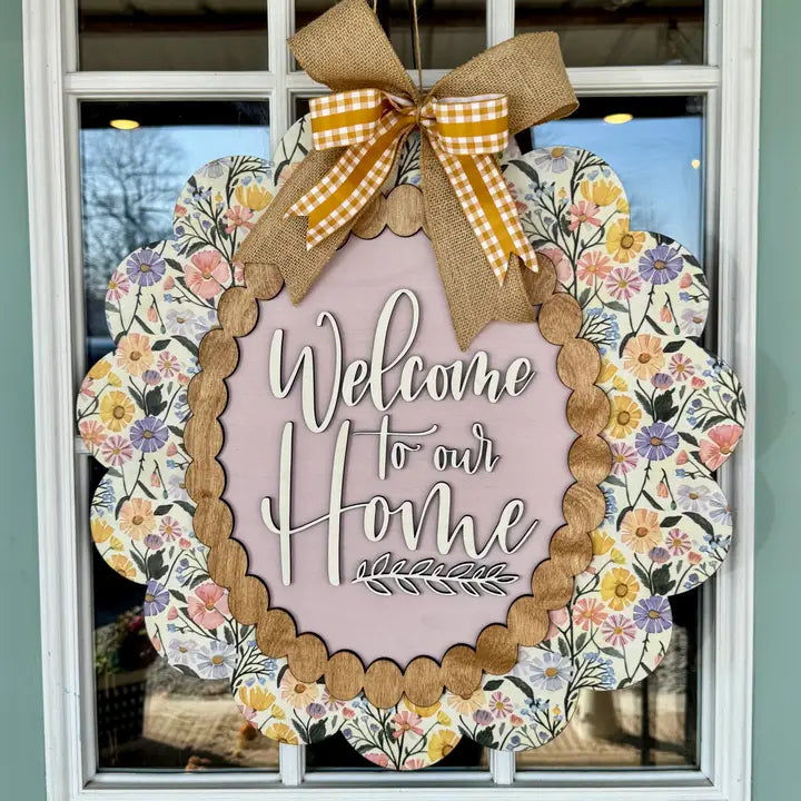 Welcome to Our Home Wood Sign - STV