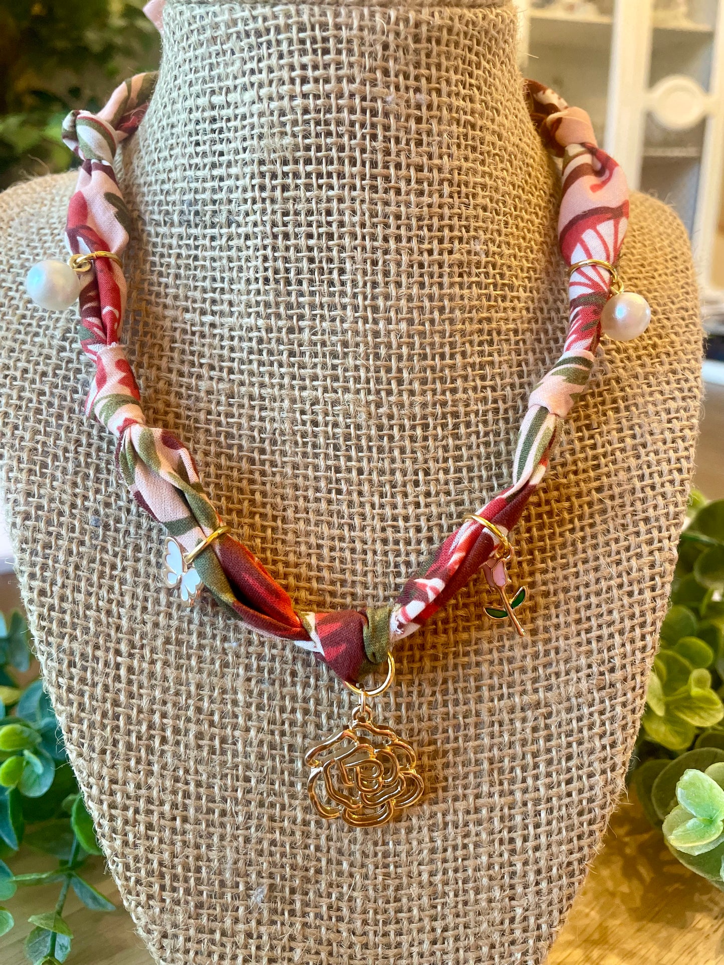 Scarf Necklace - Mimi Co Handmade Jewelry