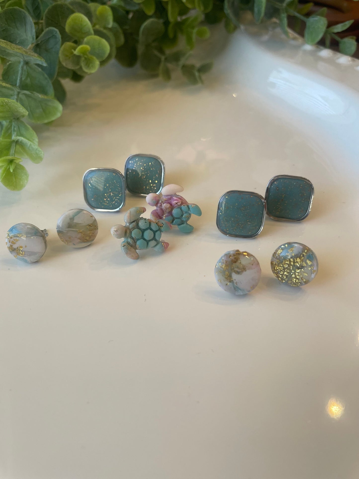 Handmade Polymer Clay Earrings |Sand & Sea - Mimi Co Handmade Jewelry
