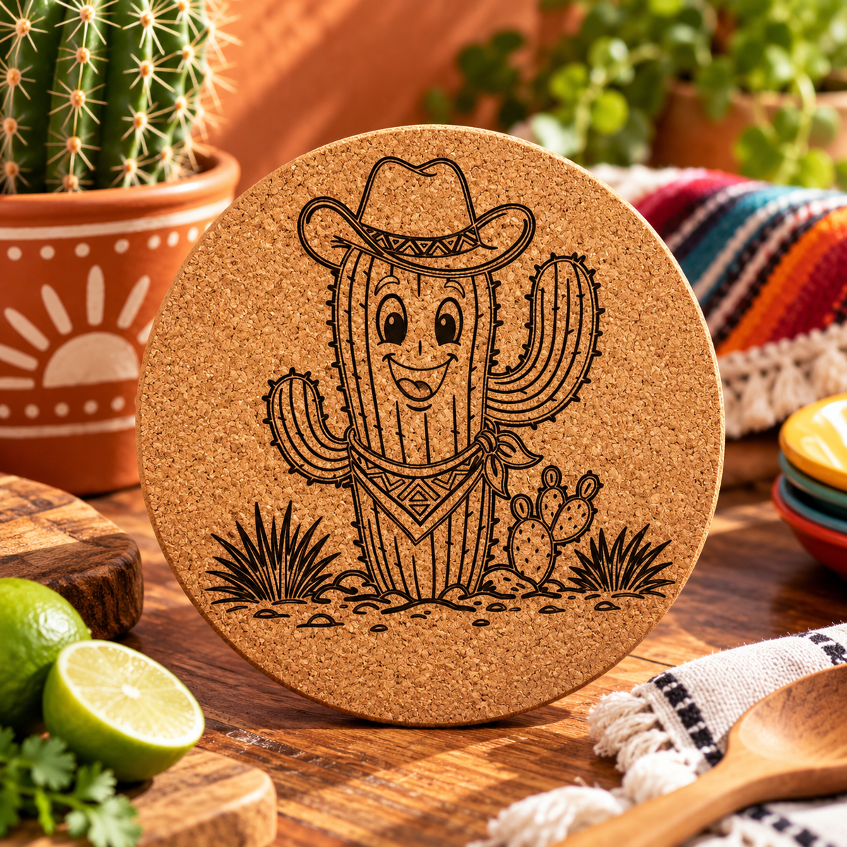 Cactus Cork Trivet-DQ Kreations