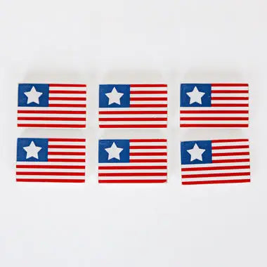 Letterboard Wood Shaped Americana Flag Tiles - CHD