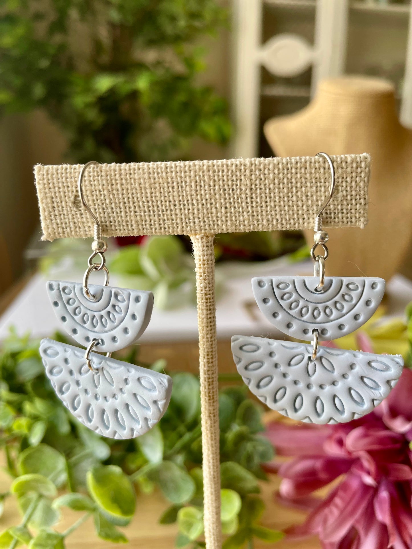 Slate Blue Earrings - Mimi Co Handmade Jewelry