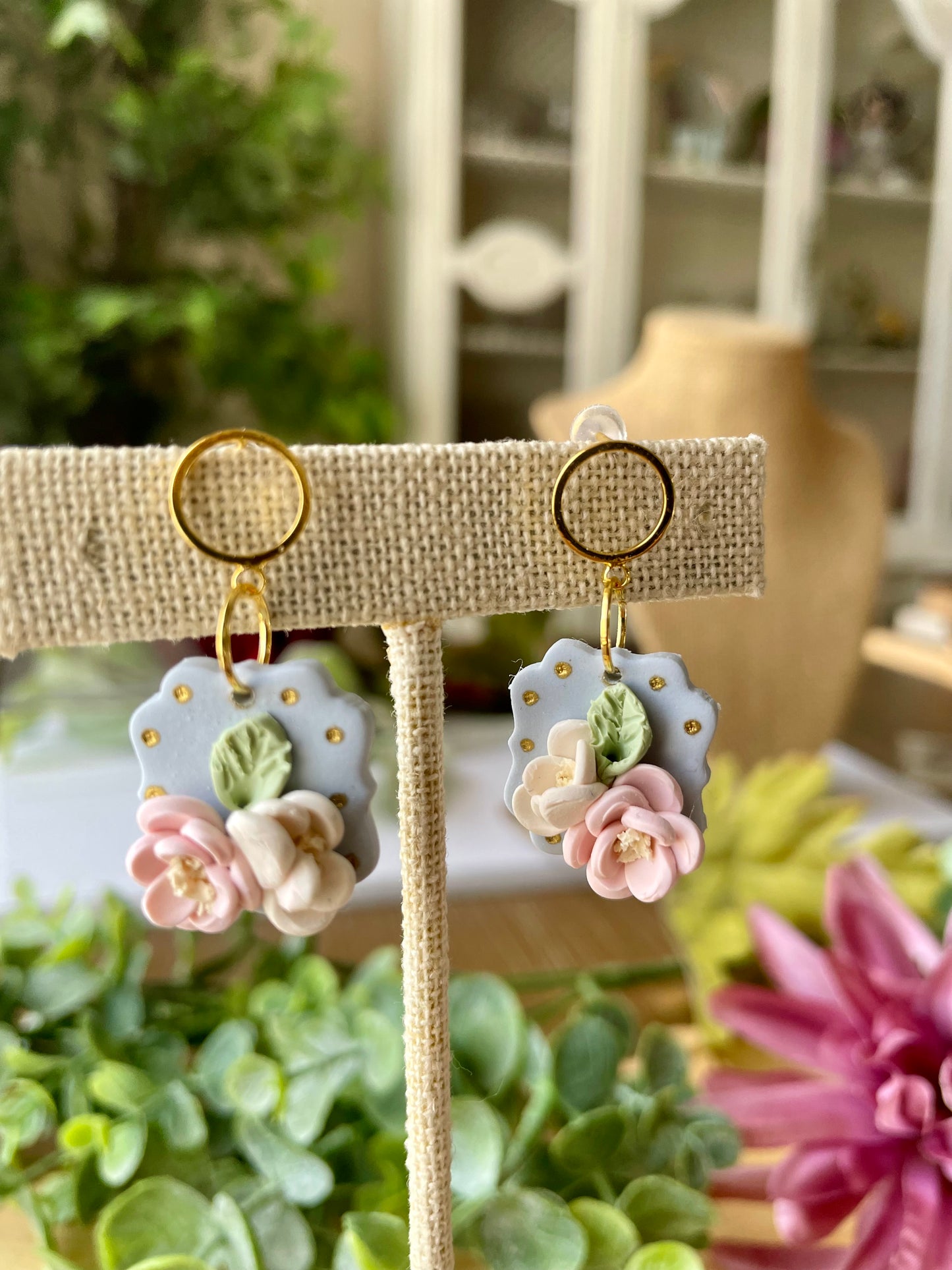 Slate Blue Earrings - Mimi Co Handmade Jewelry