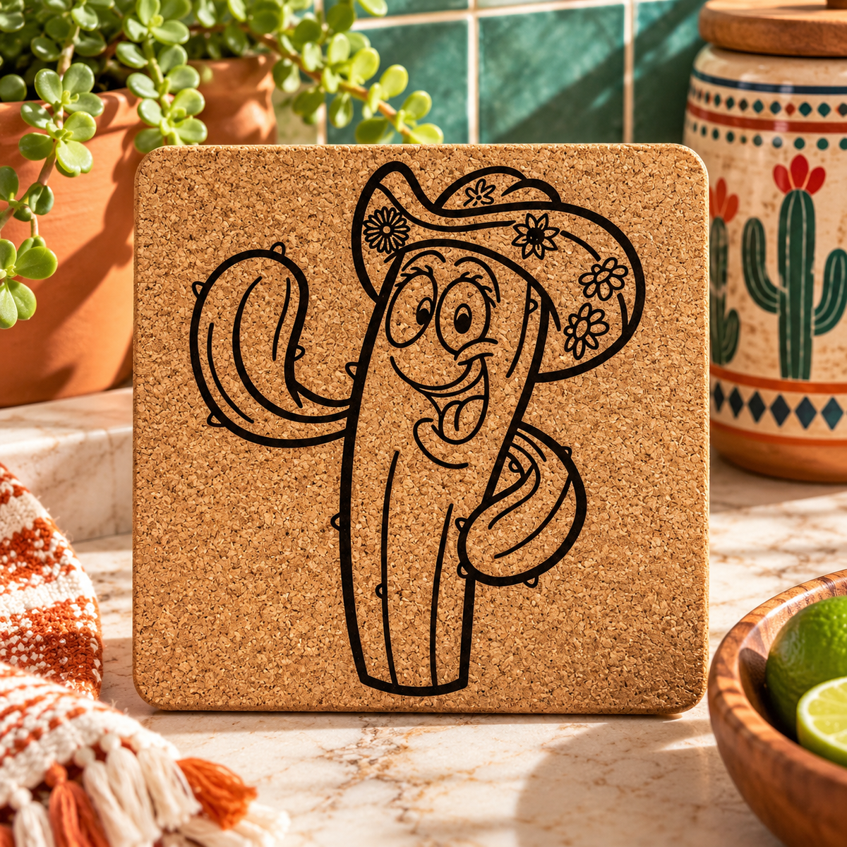 Cactus Cork Trivet-DQ Kreations