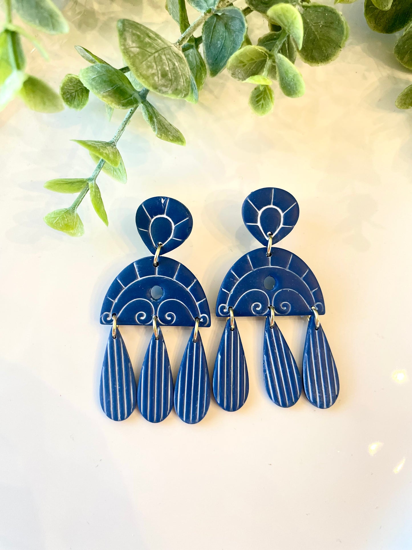 Handmade Polymer Clay Earrings |Mediterranean - Mimi Co Handmade Jewelry