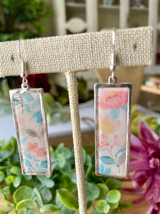 Flower Pattern Earrings - Mimi Co Handmade Jewelry