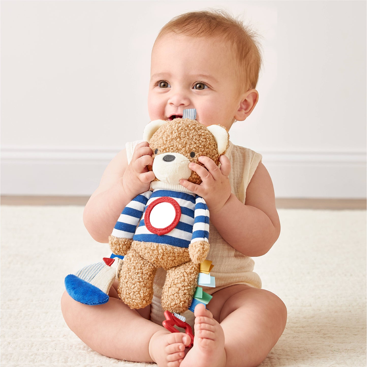 Bitzy Traveler Bear Plush Babies Toy