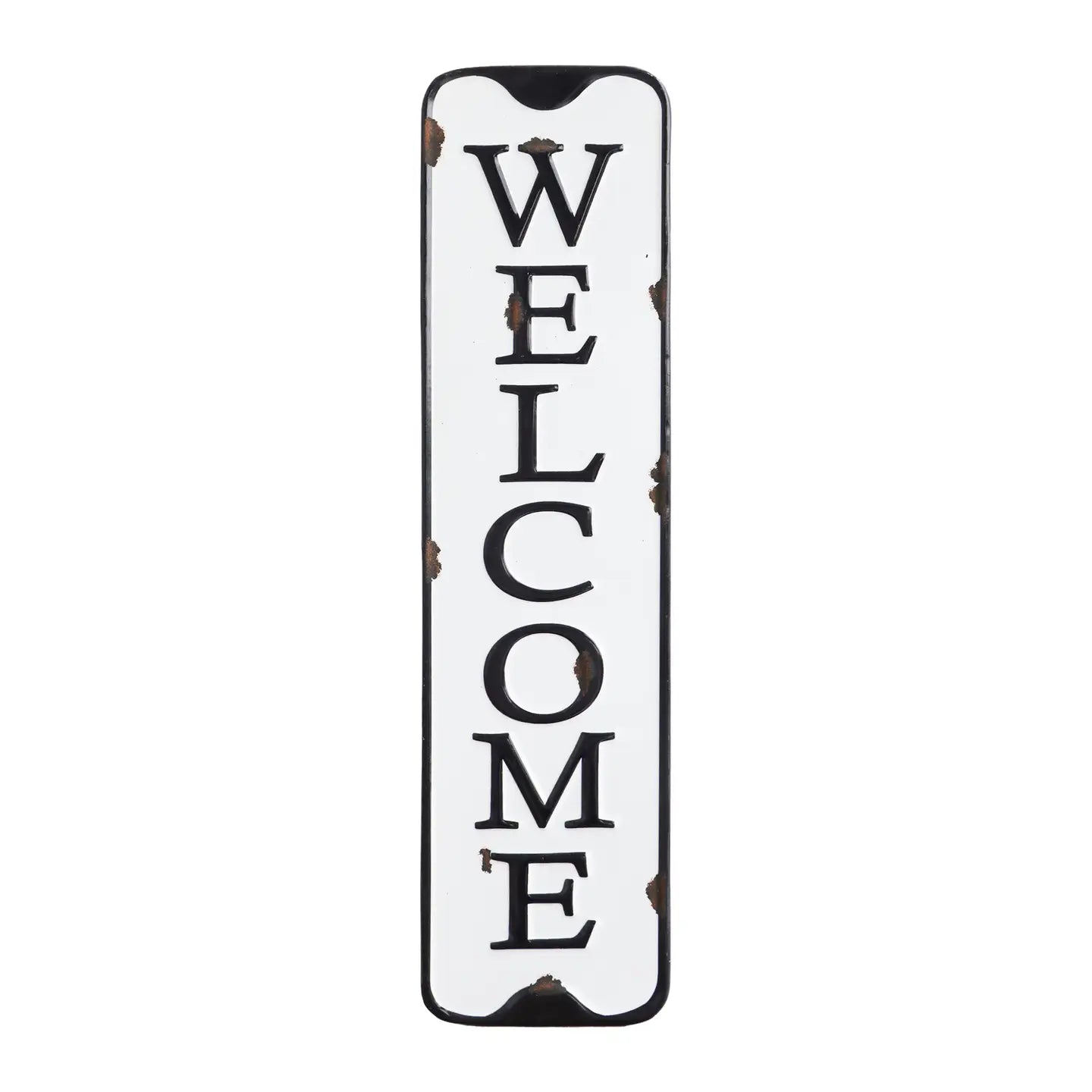 Welcome Carved Metal Wall Sign Home Decor - STV