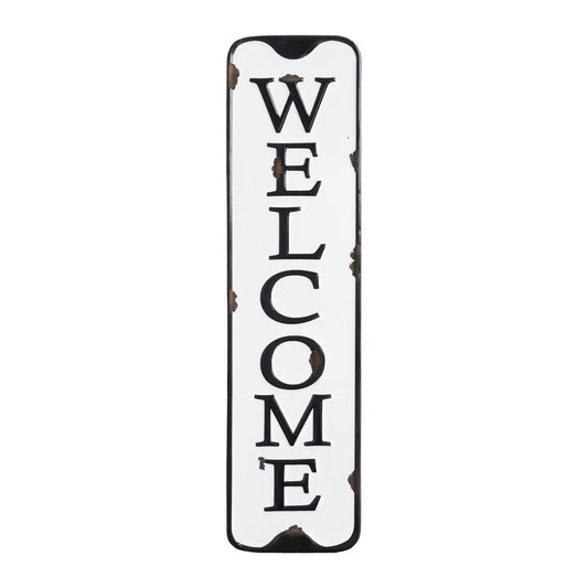 Welcome Carved Metal Wall Sign Home Decor - STV