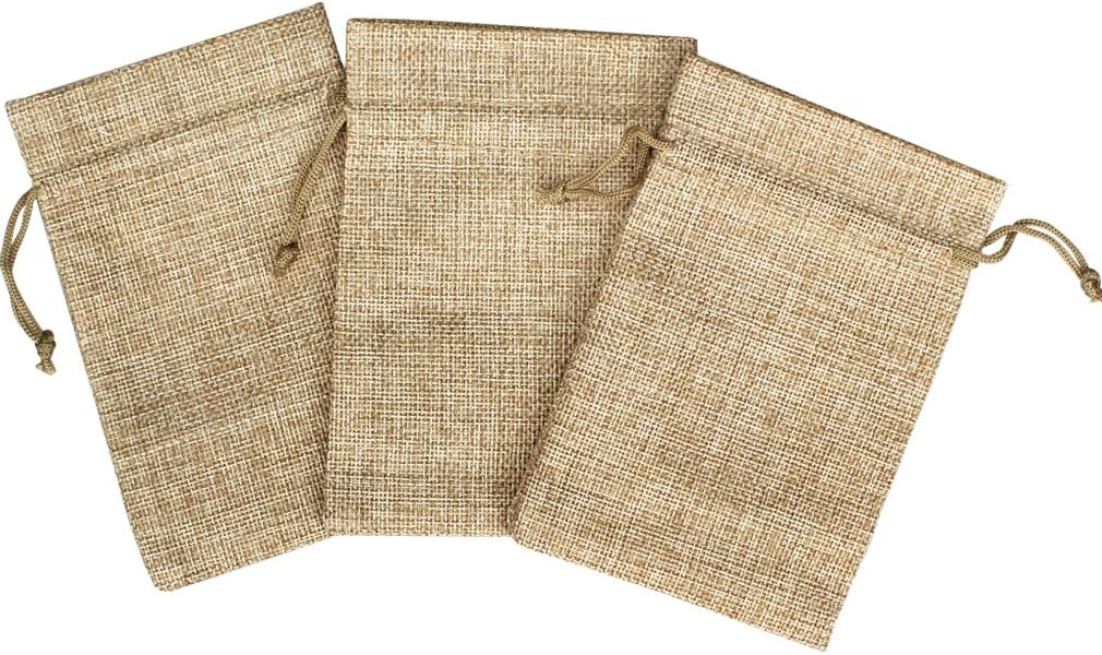 Burlap Colored Drawstring Gift Bag - STV