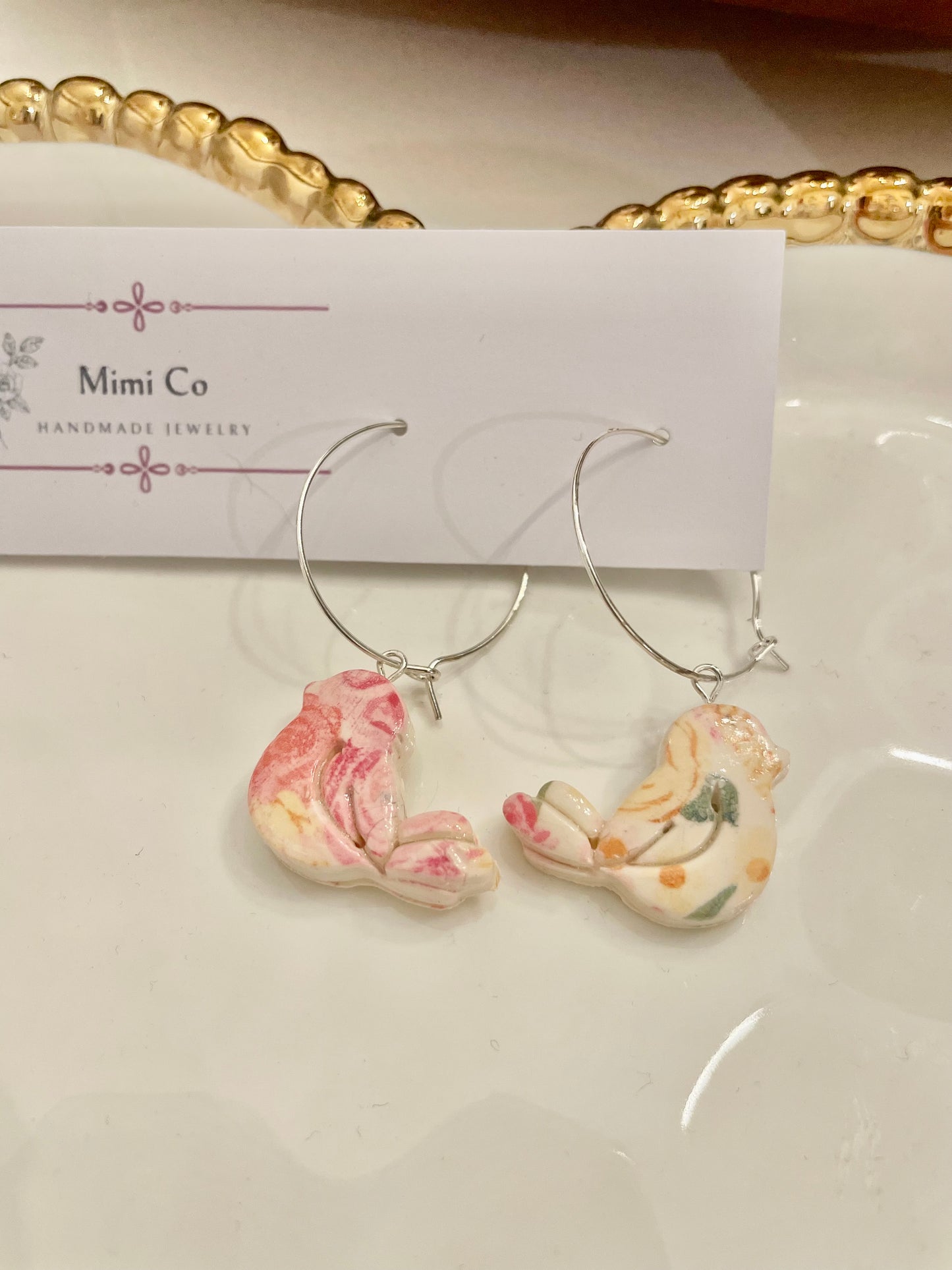 Bird Dangle Earrings - Mimi Co Handmade Jewelry