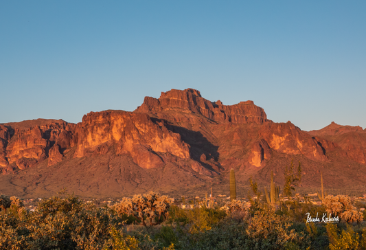 Superstition Mountain Cougar Sunset Mini Canvas 6”x4”