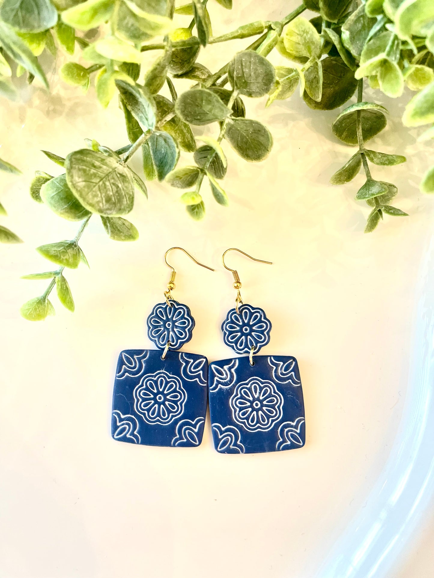 Handmade Polymer Clay Earrings |Mediterranean - Mimi Co Handmade Jewelry
