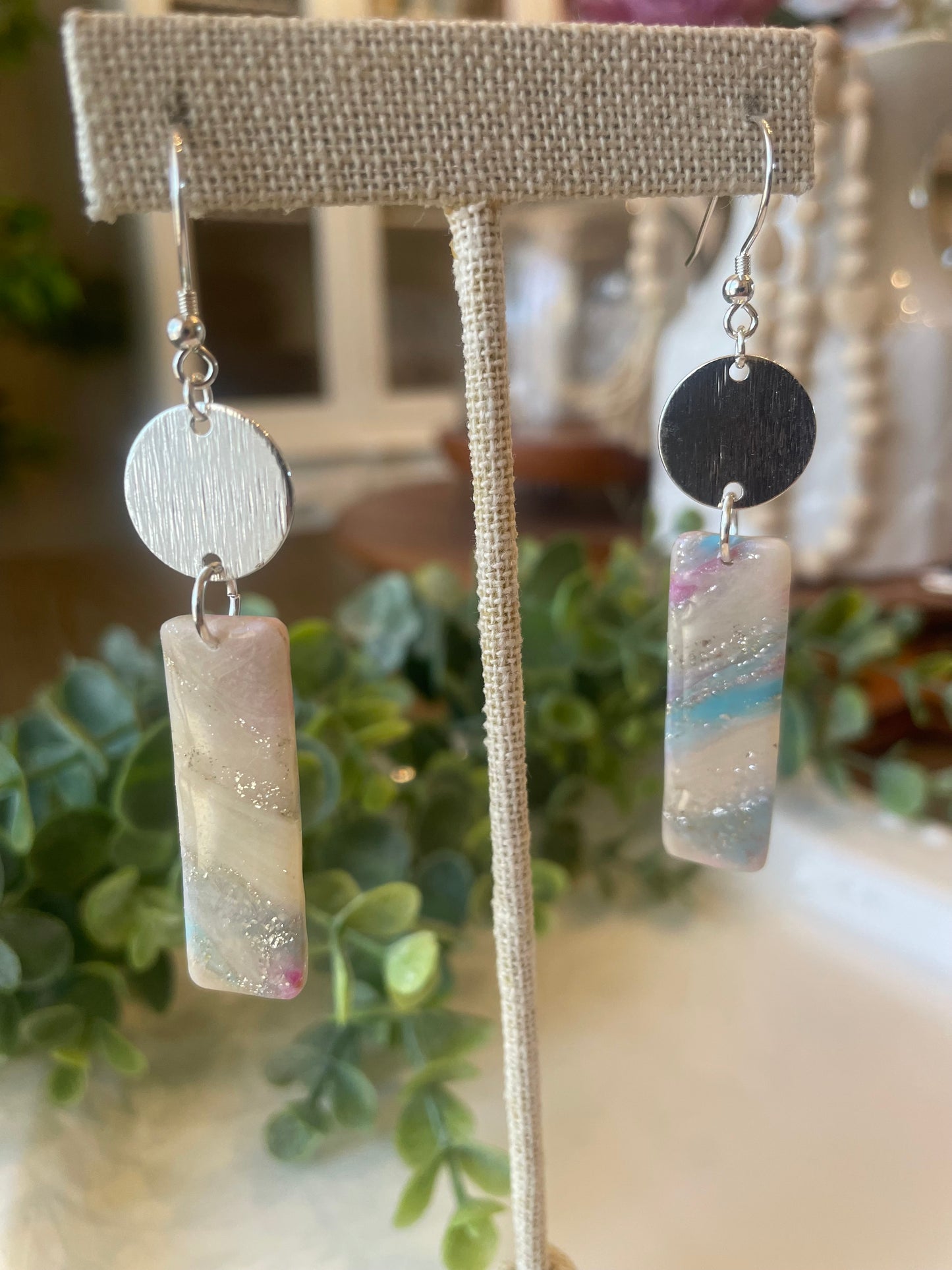 Handmade Polymer Clay Earrings |Sand & Sea - Mimi Co Handmade Jewelry