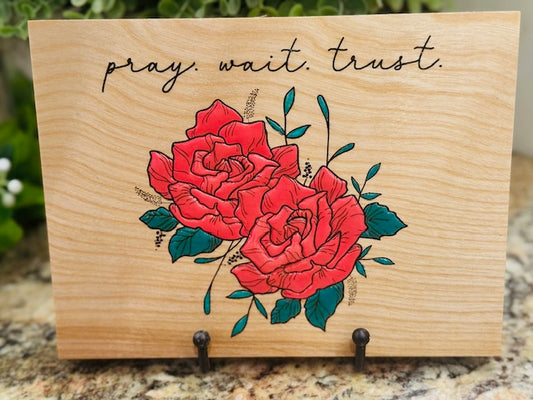 Block Art- Pray Wait Trust - STV