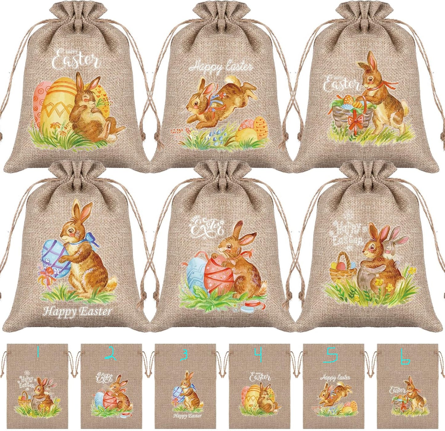 Easter Burlap Gift Bag - CHD