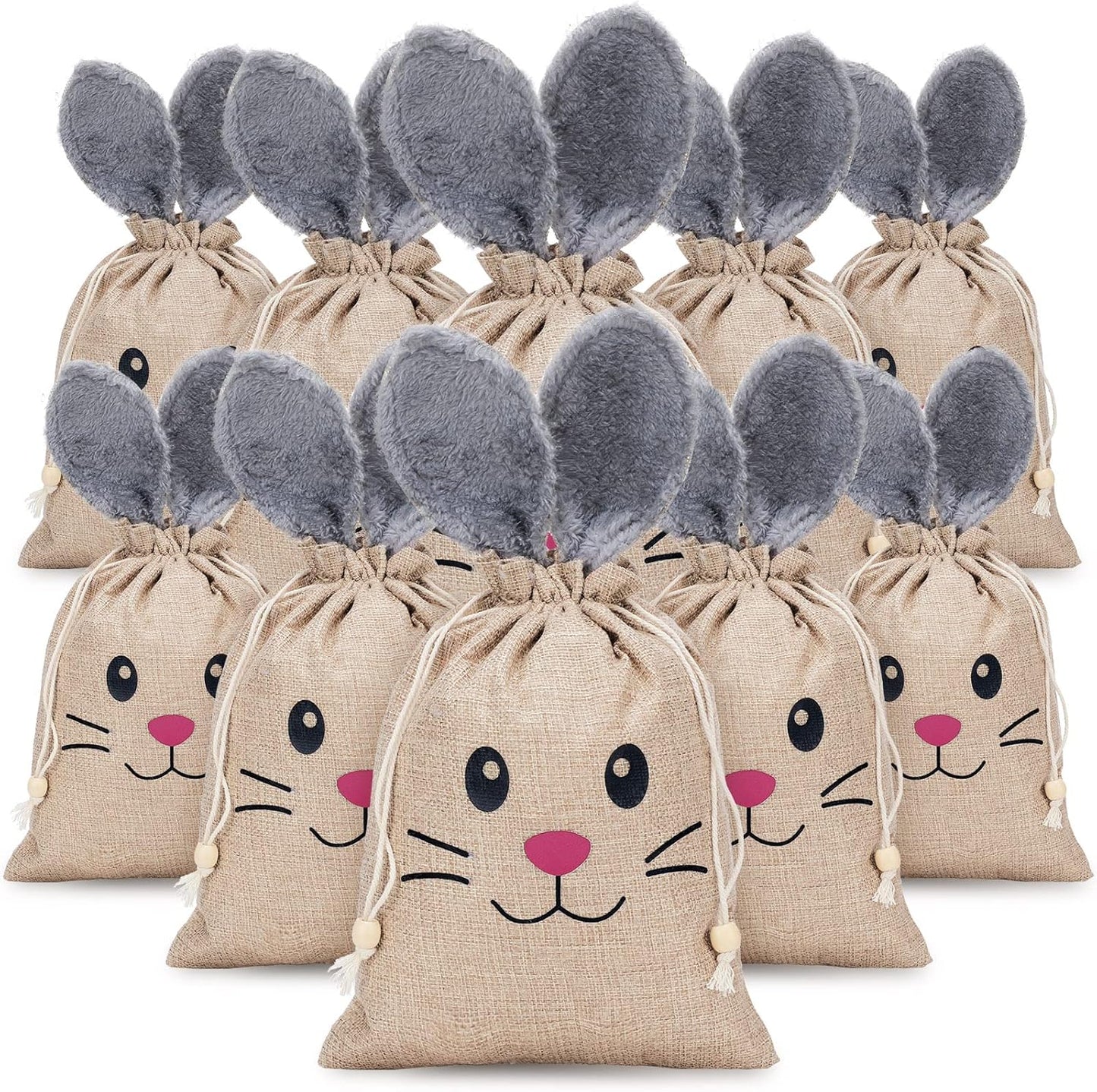 Easter Bunny Burlap Gift Bag - CHD