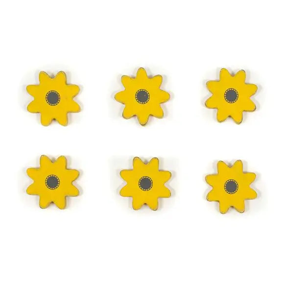 Letterboard Wood Shaped Yellow Daisy Tiles - CHD