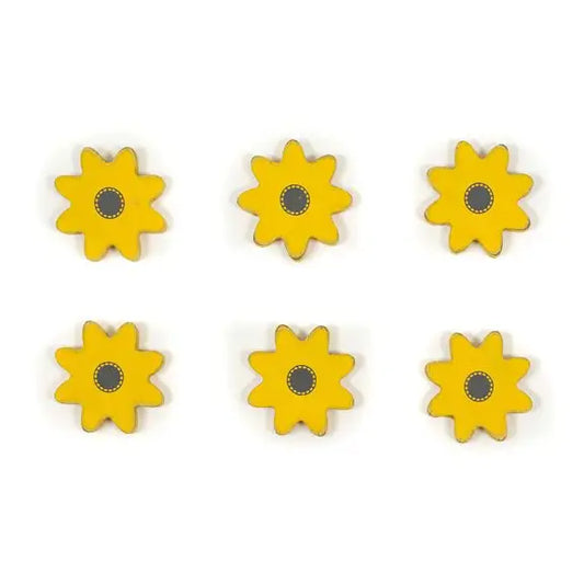 Letterboard Wood Shaped Yellow Daisy Tiles - CHD