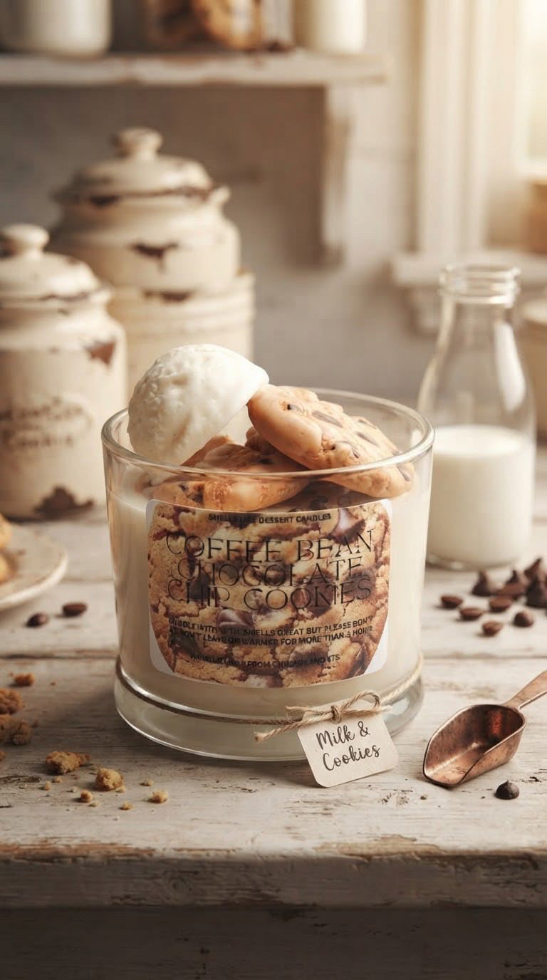 Coffee Bean Chocolate Chip Cookie Candle