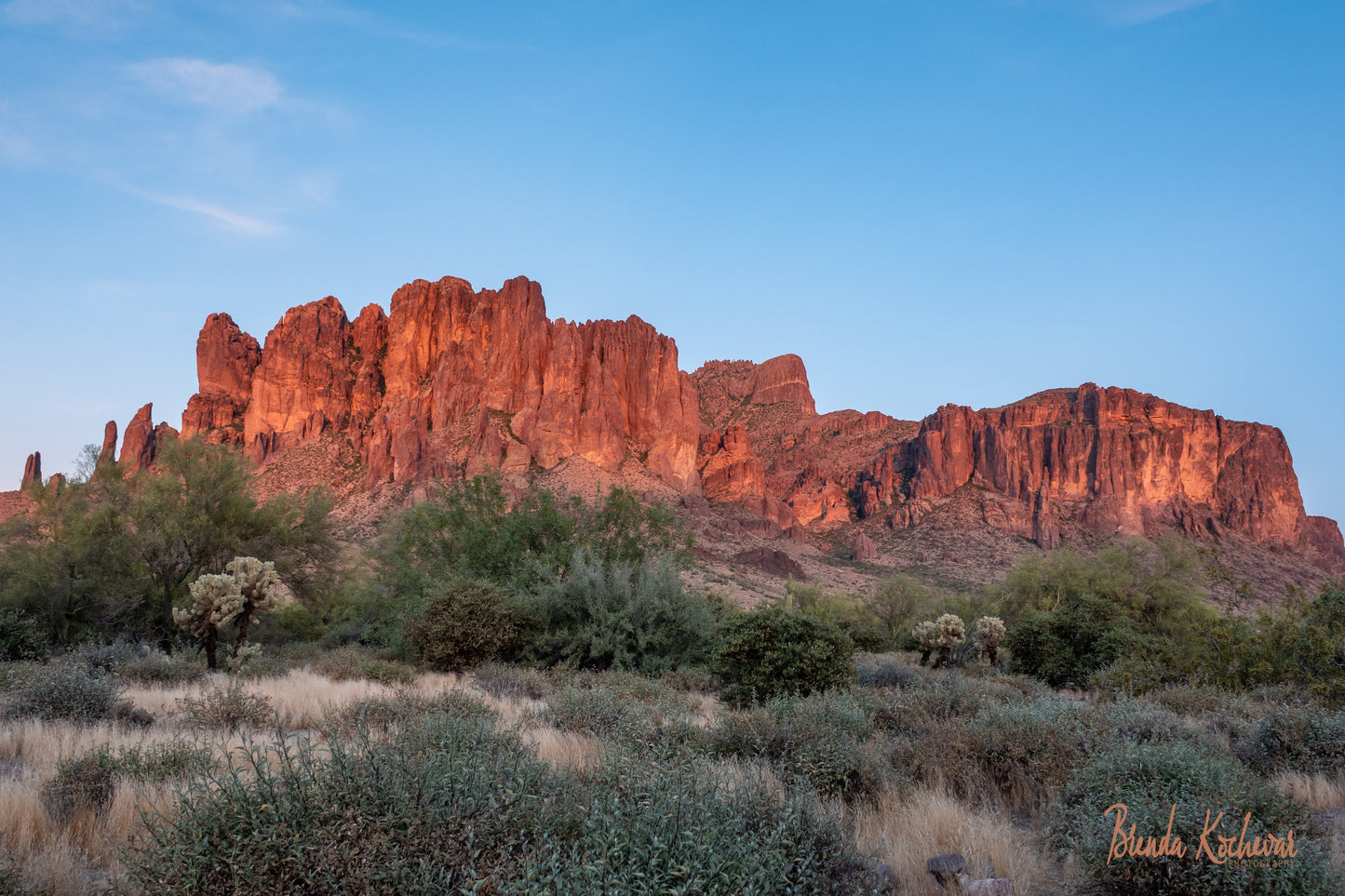 Sunset on Superstition Mountain Greeting Card