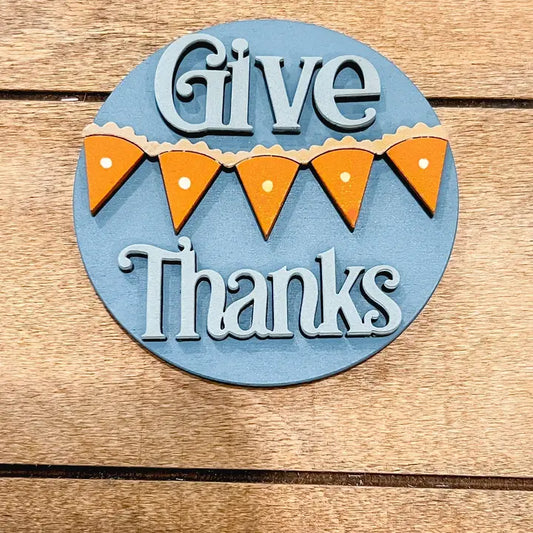 Magnetic Insert - Give Thanks Pumpkin Garland - STV