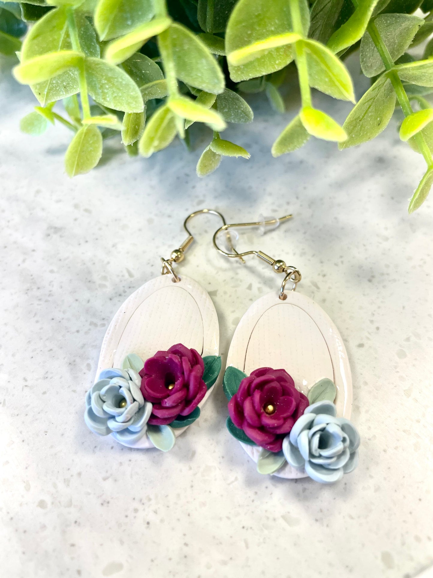 Floral Polymer Clay Earrings - Mimi Co Handmade Jewelry