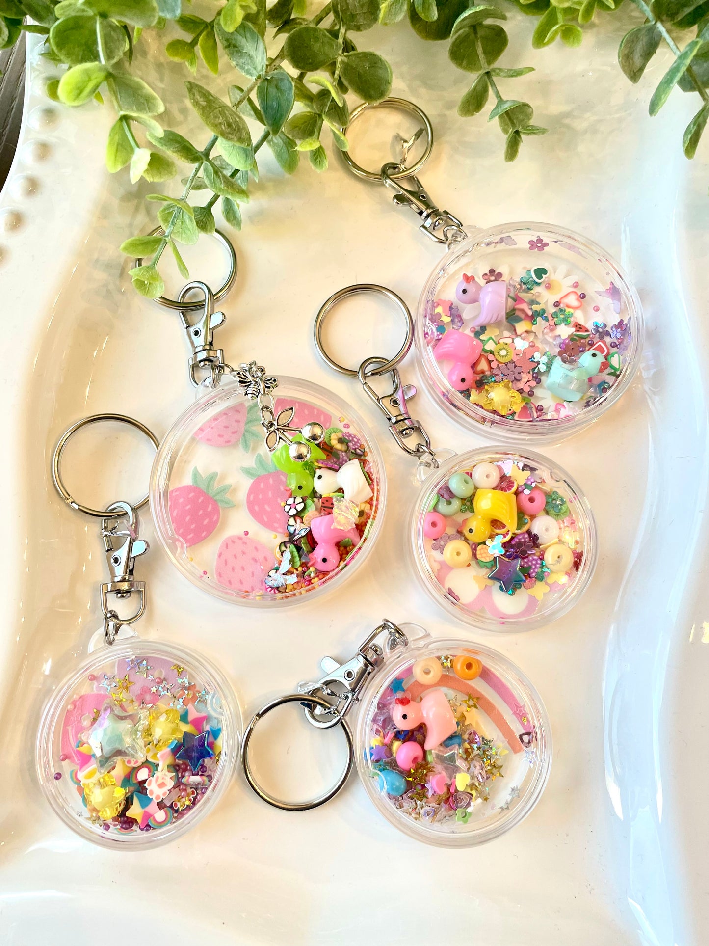 Cute Acrylic Shaker Keychains - Mimi Co Handmade Jewelry