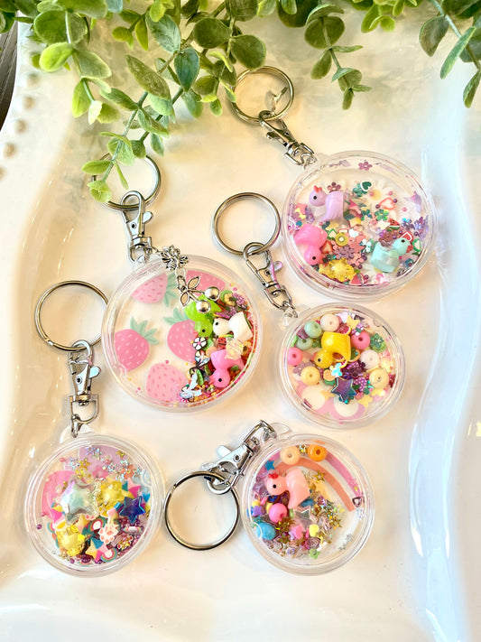 Cute Acrylic Shaker Keychains - Mimi Co Handmade Jewelry