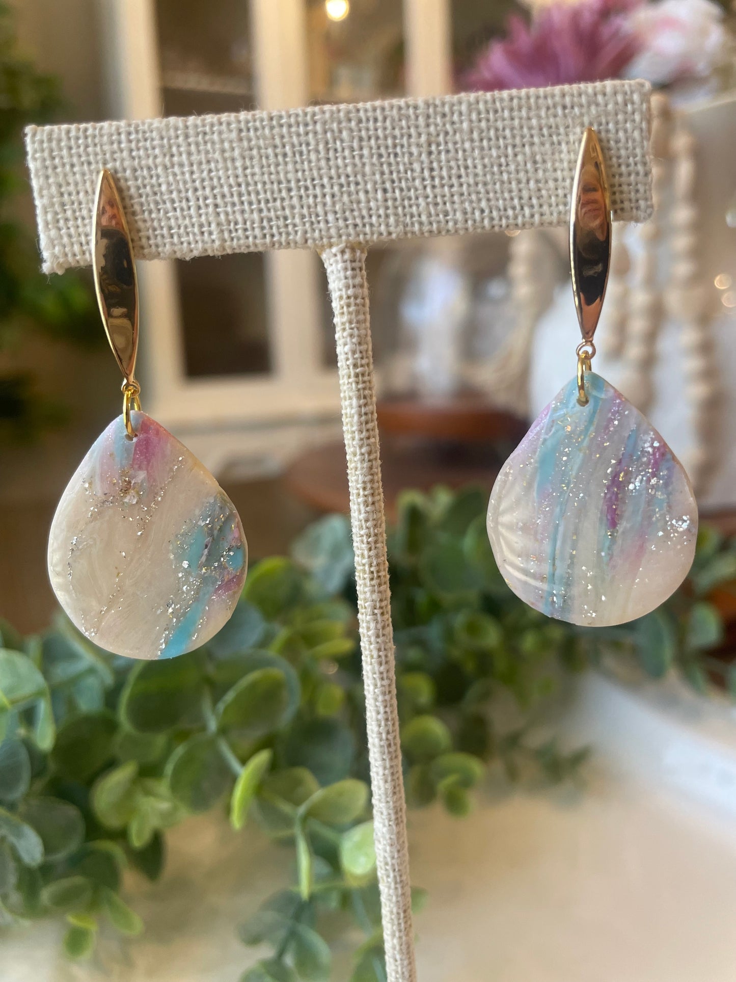 Handmade Polymer Clay Earrings |Sand & Sea - Mimi Co Handmade Jewelry