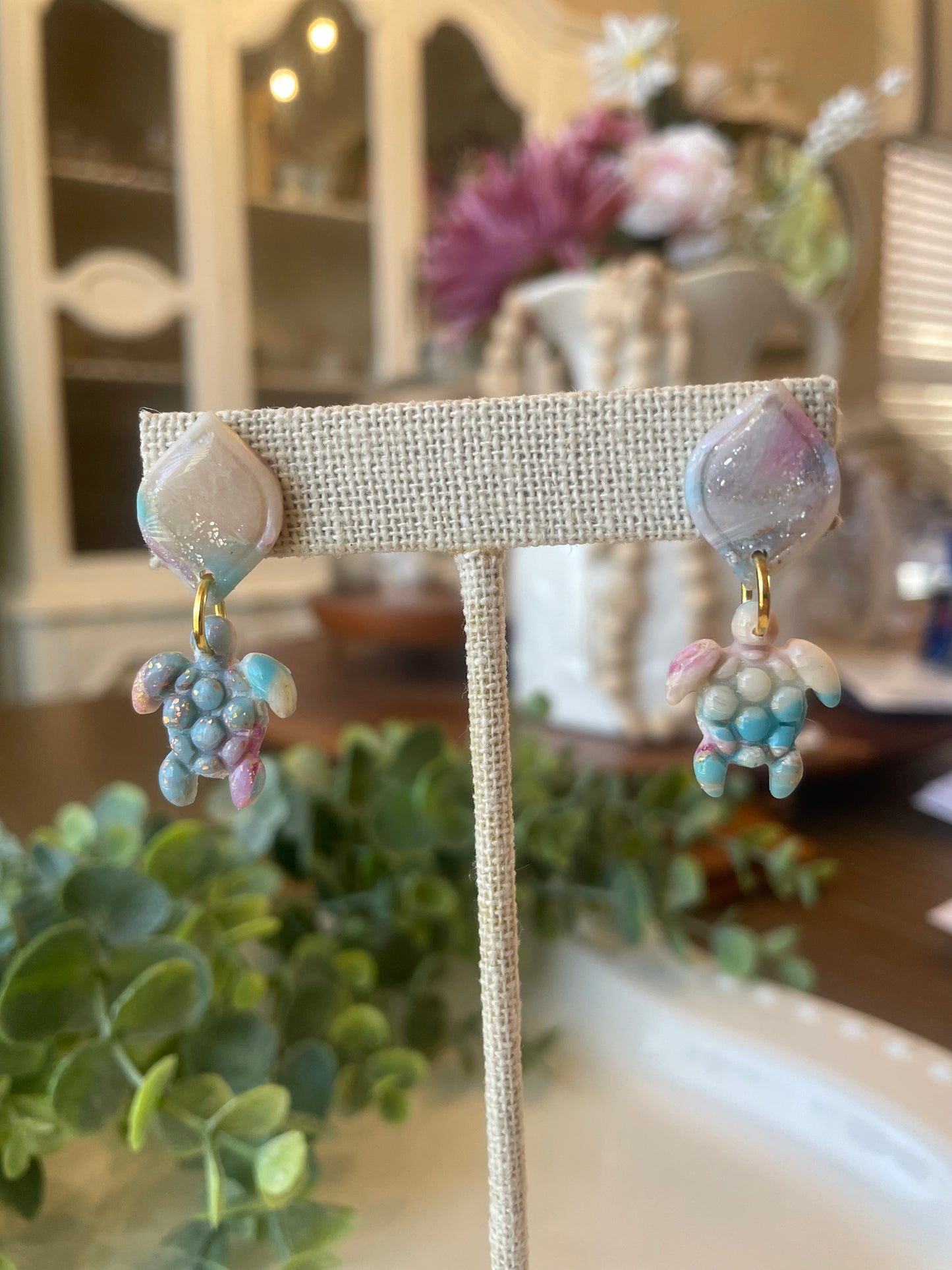 Handmade Polymer Clay Earrings |Sand & Sea - Mimi Co Handmade Jewelry