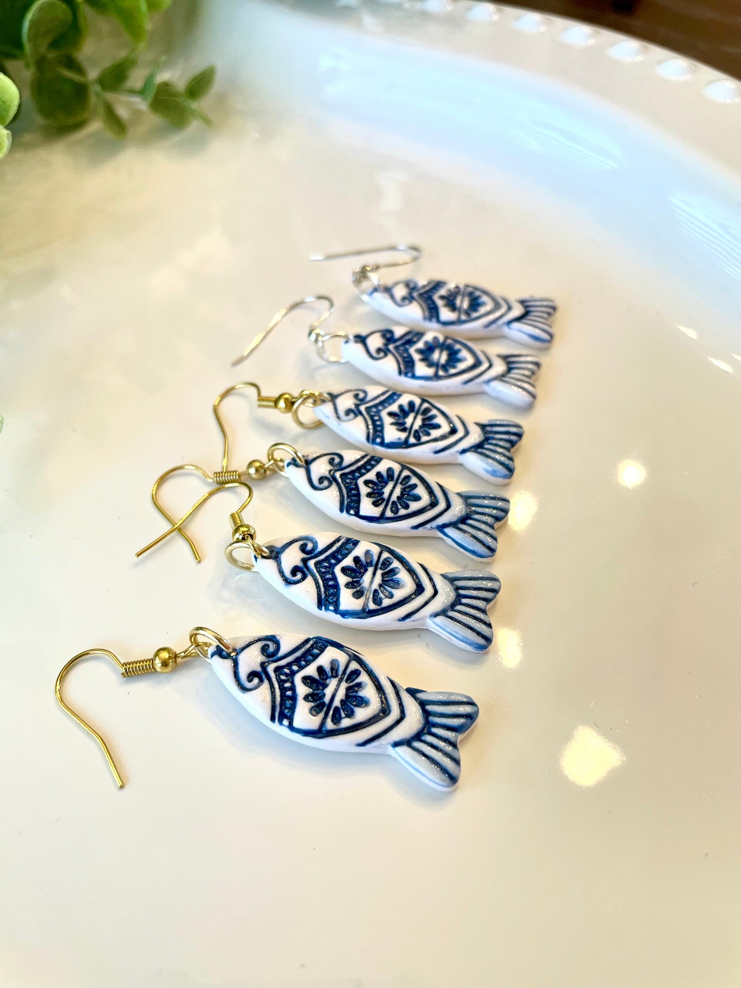 Handmade Polymer Clay Earrings |Mediterranean - Mimi Co Handmade Jewelry